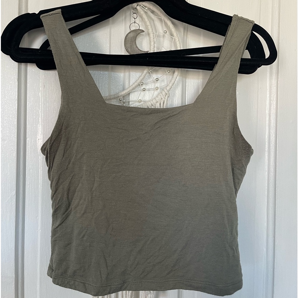Dry Goods Square Neck Double Layer Seamless Tank Top